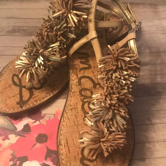 Sam Edelman Gates Fringe Leather Sandals size 7 - Picture 3 of 6